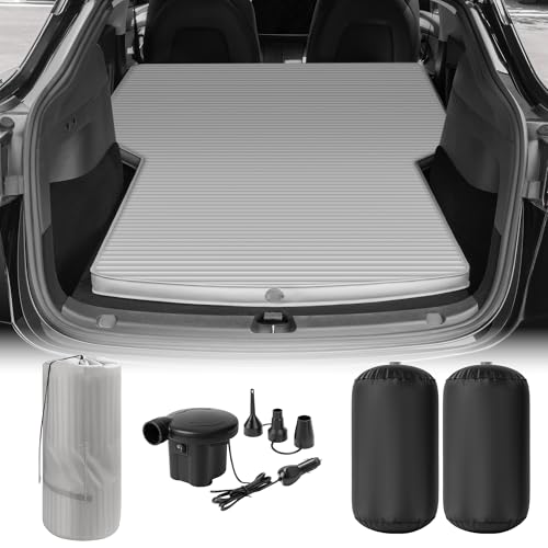 Uireefly Tesla Model Y Mattress Bed Mattress for Tesla Model Y 20202026 Inflatable Camping Mattress with Air Pump Grey