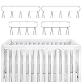Baby críb raíl Covers Anti Chewing,4 in 1 Soft Edge Covers for Teething,Anti-Collision críb Guardraíl Covers for Standard críb, Wrapped Nursery Bed críb raíl Guard Cushion Protector for Boys Girls