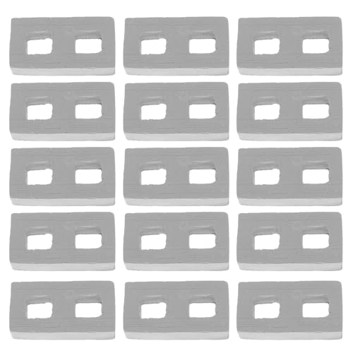 HOMSFOU 50 Piezas Mini Ladrillos de Cerámica para Modelismo Bloques Realistas para Decoración de Escenografía y Bricolaje para Micro Paisajes y Casas de Muñecas