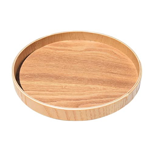 Plateau de service rond en bois : assiette de cuisine idéale - 2