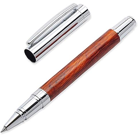 LACHIEVA LUX Elegant Rosewood Rollerball Pen Set.Nice Rose Wood Roller Pen with Germany Schneider Refill. Luxury Wooden Pen for Men & Women. Best and Professional,Office Gift for Writing (rosewood) Cover
