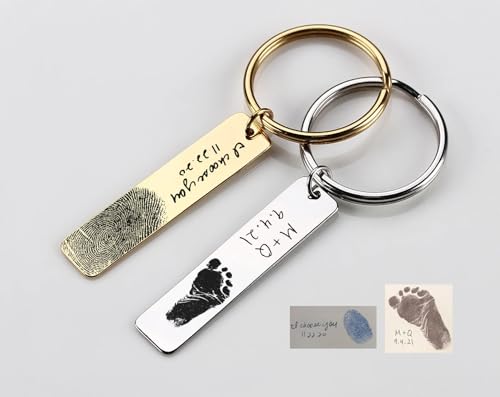 Image of Customized Keychain, Personalized Signature Keychain, Handwritten Keychain, In Memory of Gift, Loss Gift