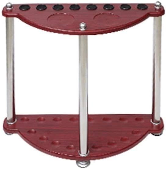Wall-Mounted Pool Cue Rack - Wooden Billiard Stick Holder with Floor Stand, Vertical Storage for 8 Cues, Easy Installation Ideal for Game Rooms & Billiard Centers