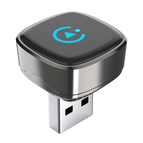 Hozaenwa Adaptador Inalámbrico para Pantalla del Coche,Electrónica de Vehículo con Transmisión Estable - Conversor USB Inalámbrico para Vehículo | para Navegación Llamadas Asistente de Voz Viajes y