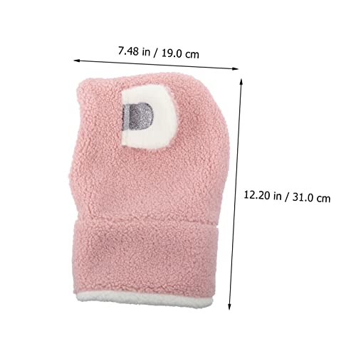 Kisangel 1pc Adorable Plush Scarf for Boys and Girls Warmer Cross Tie Design for and Christmas Soft and Warm for Added Comfort Pink4