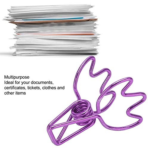 Trombones en forme de couronne violette et fournitures scolaires clips de reliure