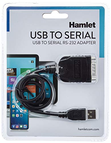 Hamlet XURS232 USB to Serial Port Adapter RS 232 Negro   Adaptador para Cable (USB, RS 232, 0,65 m, Negro)