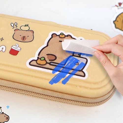 Bolsa para lápis Capivara, Estojo para caneta Capivara | Armazenamento de caneta multifuncional - Es