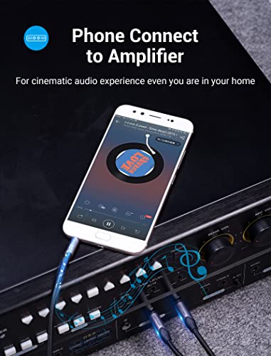 VENTION 3.5mm to 6.35mm 3m/10ft Nylon Braided Stereo Audio Cable, TRS to 1/4 & 1/8 Inch Male Aux Jack for Mixers Amplifiers - Image 3