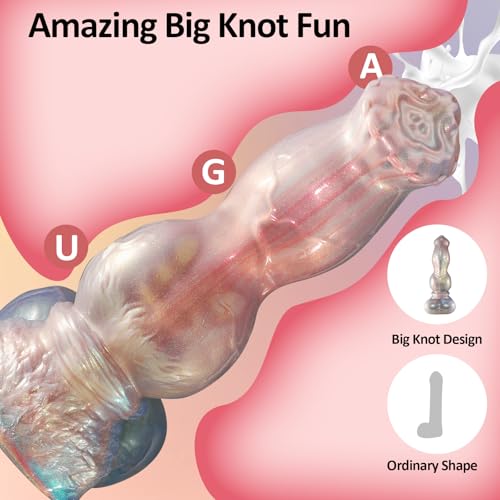 Image of 16.1 Inch Huge Thick Fantasy Knot Dildo, XXXL Long Big Giant Dildo | 4.6'' Diameter, Monster, Strong Suction Cup, Silicone Penis, For G-spot Anal Play, Adult Sex Toys, For Advanced Women Men