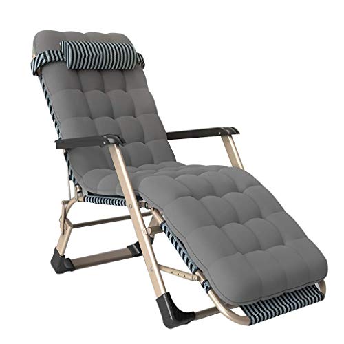 Preisvergleich Produktbild Möbeldekoration Terrassenliege Verstellbare Liegestühle Sonnenliegen Schwerelose Stühle Liegender Gartenstuhl Klappbar für Gartenpool mit Wattepad Lagergewicht 150 kg Leichter Campingstuhl (Col.