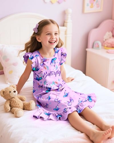 Girls Nightgowns Toddler Nightgown Cute Pajamas Dress Night Gowns for Kids Girl Clothes Girls' Sleepwear 3-9 Years4