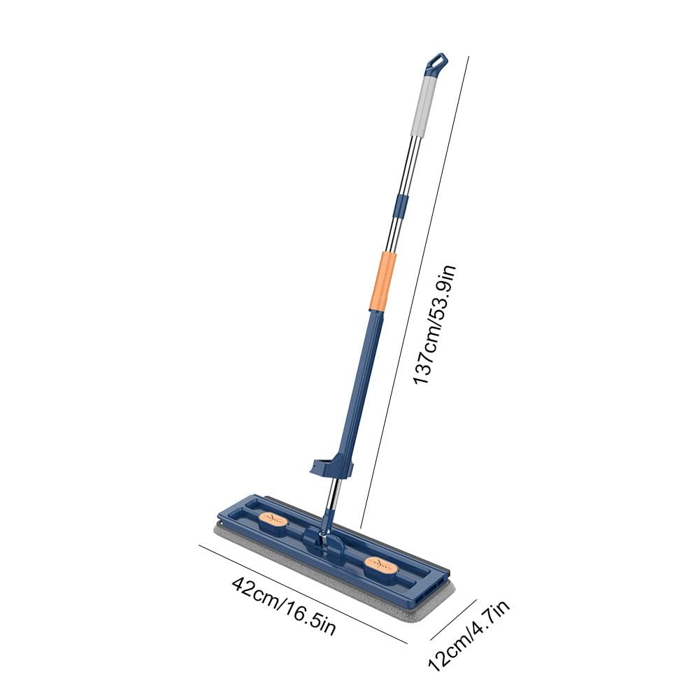 Mop do czyszczenia AMZLORD 360 obrotowy mop z mikrofibry narzędzia do czyszczenia gospodarstwa domowego (biały z 6 szt. szmatką)