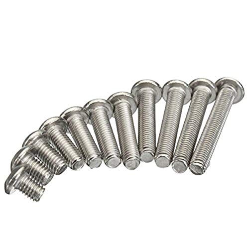 EsportsMJJ M3Ss4 100Pcs Métrique M3 304 Inox A2 Bouton Tête Hexagonale Capuchon Vis Boulon - 14Mm