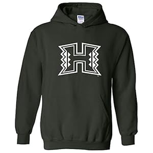 AH02 – Hawaii Rainbow Warriors Primary Logo Hoodie – 2X-Large – Forest