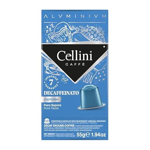 Caffè Cellini Cápsulas de Aluminio Compatibles con Nespresso* - Descafeinado 100uds | Café con un sabor con cuerpo y notas aromáticas afrutadas. | Ya disponible en tu tienda friki favorita! En mundofriki.es!