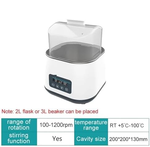 Agitador Magnético con Pantalla Digital para Uso en Laboratorio, Recolección de Calor Termostático y Baño María para Esmalte de Uñas (WBS)