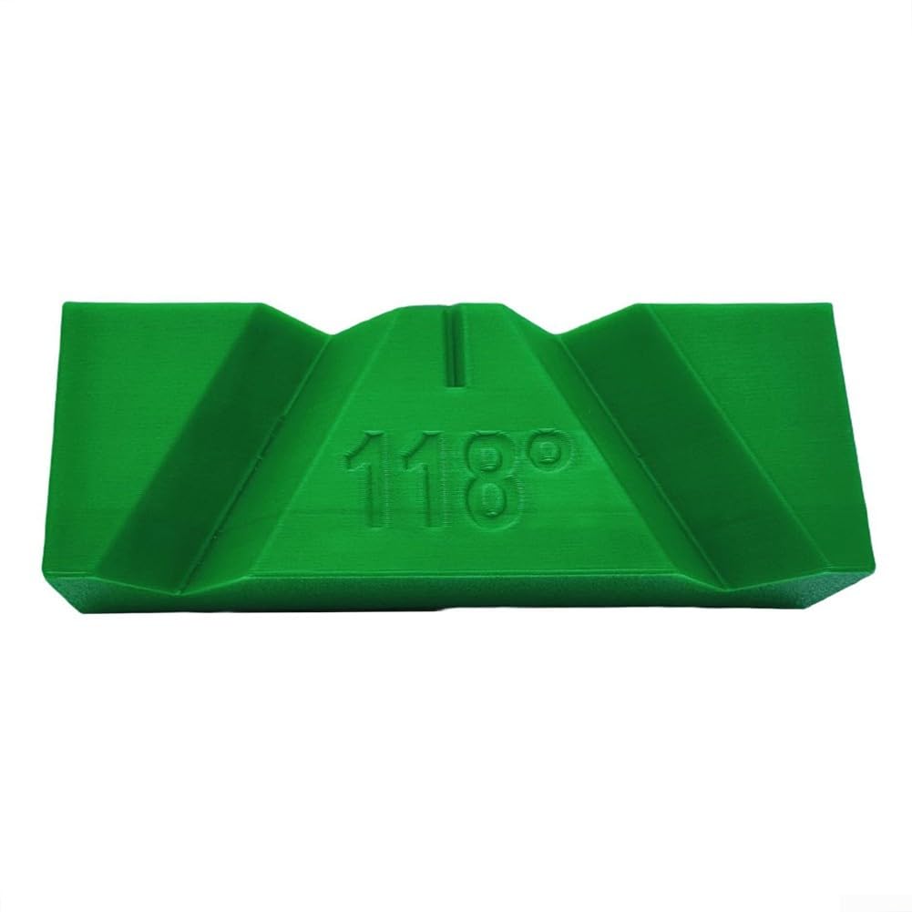 Schärfen Sie Bohrer auf Werkswinkel mit dieser Präzisionsvorrichtung, kompatibel mit den meisten Standard-Schleifern für konsistente Ergebnisse (grün 118°)