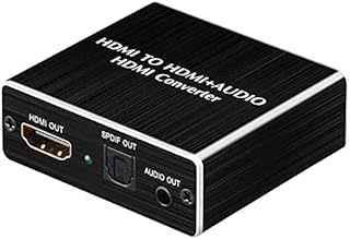 Tensun 4K HDMI to HDMI Optical SPDIF TOSLINK Converter Adapter with 3.5mm RCA R/L Stereo HDMI Audio Extractor Splitter for Blue-ray PC Laptop Xbox One HDTV