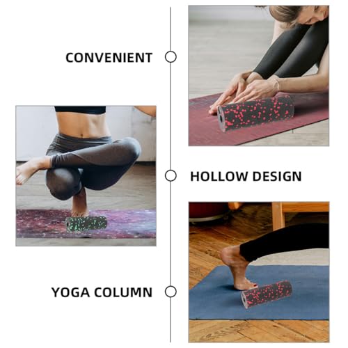 2 piezas Mini Foam Roller para Fitness, Cilindro de masaje hueco portátil para relajación muscular y ejercicios de masaje en piernas y cuerpo, accesorios en verde y rojo miniatura 3
