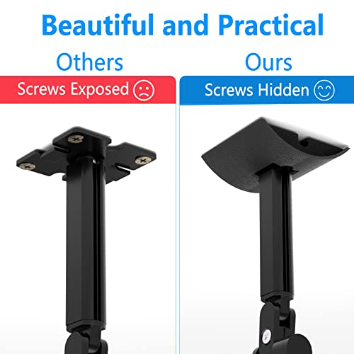 Speaker Wall Mount Bracket Ceiling Speaker Mount For Samsung Swa-8500S/9000S/9100S Speaker Mounts, Adjustable Tilt And Swivel Speaker Mounting Brackets For Samsung Speakers With Keyhole #TOP6