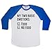 My Two Basic Emotions: Food. No Food. Unisex Baseball Long Sleeve Tee White-Royal X-Large