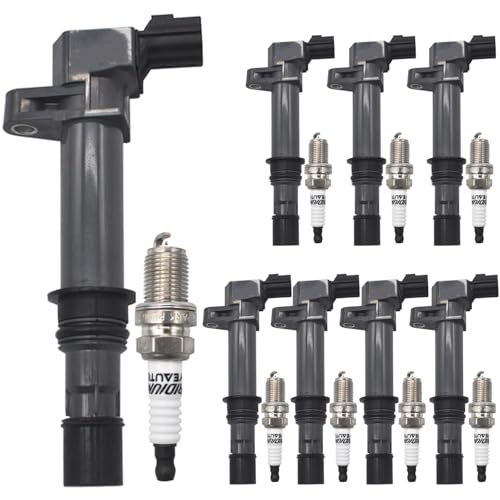 UF270 Ignition Coil Pack 56028138AD and Iridium Spark Plugs 4504 Set of 8pcs Compatible with Dodge Dakota 2000-2010,Ram 1500 2002-2010,Durango 2000-2009&Jeep1999-2009&Chrysler 2007-2009 4.7L V8