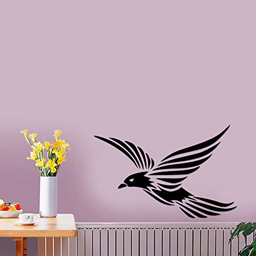 Tribal Bird Hawk Falcon Removable Wall Sticker Art Home Office Room Mural Decor Vehicle Car Truck Window Bumper Graphic Decal- (6 inch) / (15 cm) Wide Matte White Color
