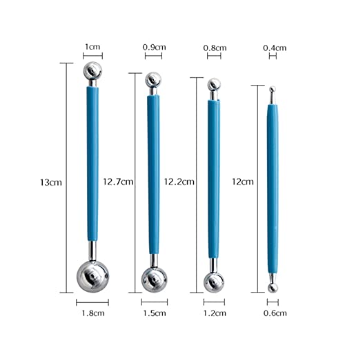 Multifunctioneel Polymeer Clay Tools Ball Stylus Punttools Keramische Shapers Modellering Gesneden keramiek Diy Gereedschapsculptuur aardewerk voor kleiaardewerk, doe-het-zelf (Color : 32pcs set B) - Image 7