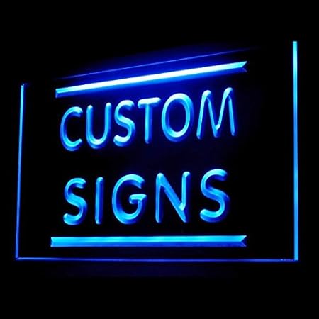 Easesign Personalized Custom Made for Home Bar Beer LED Light Neon Sign (12" X 8", Blue)