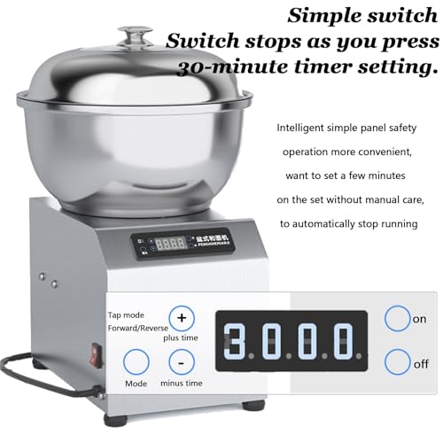 Impastatrice verticale, impastatrice, macchina impastatrice a spirale per pizza e pane, ciotola in acciaio inox, funzione timer, doppia rotazione
