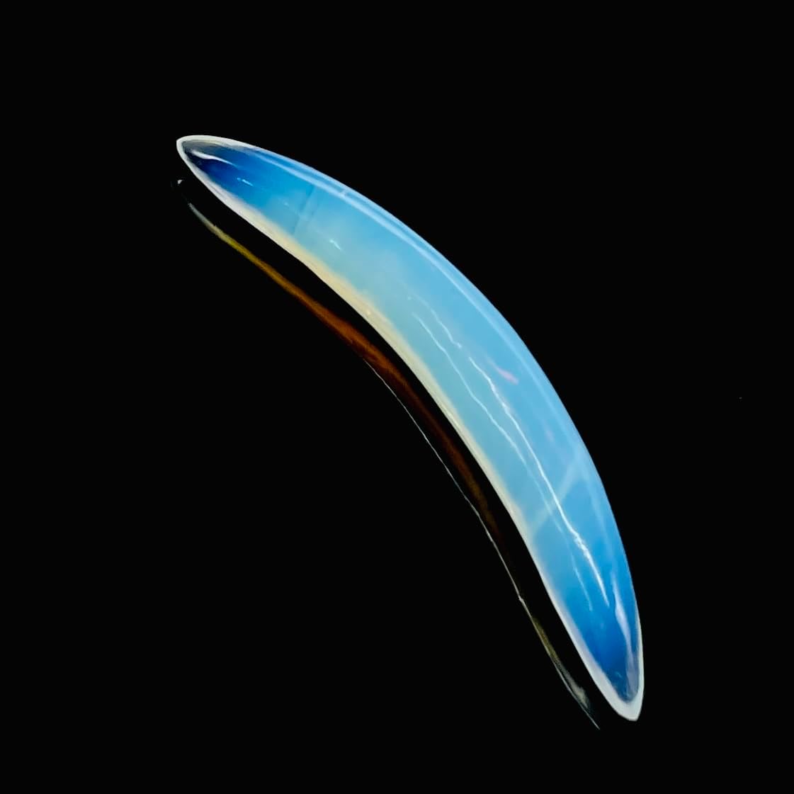 Handmade Opalite Stone Tribal Septum Curved Spike Tusk | Stone Nose Piercing Jewelry | Ethnic Body Jewelry | Unique Boho Septum Ring Alternative