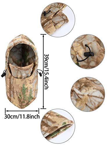 3 Pieces Camouflage Balaclava Hats Windproof Face Masks Winter Warm Hats For Outdoor Sports (Variegated Styles, Large) #TOP1