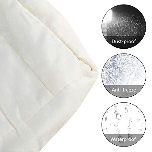 Aozzy Ac Covers for Inside Unit Indoor Air Conditioner Covers for Window Units Winter Beige Double Insulation Quilted AC Cover Keeps Cold Air Out Eliminates Dirt (28" Lx20 H x2.7 D)