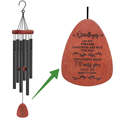 Image of Memgift Memorial Wind Chimes - Sympathy Gift for Loss of Parent, Weather-Resistant Outdoor Keepsake for Patio in Memory of Loved One
