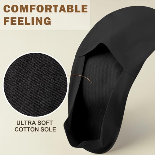 Image of Sofier No Show Socks Womens, Non Slip Low Cut 6 Pairs Thin Silky Dress Footies Liner Invisible Socks Flats Loafers Sneakers