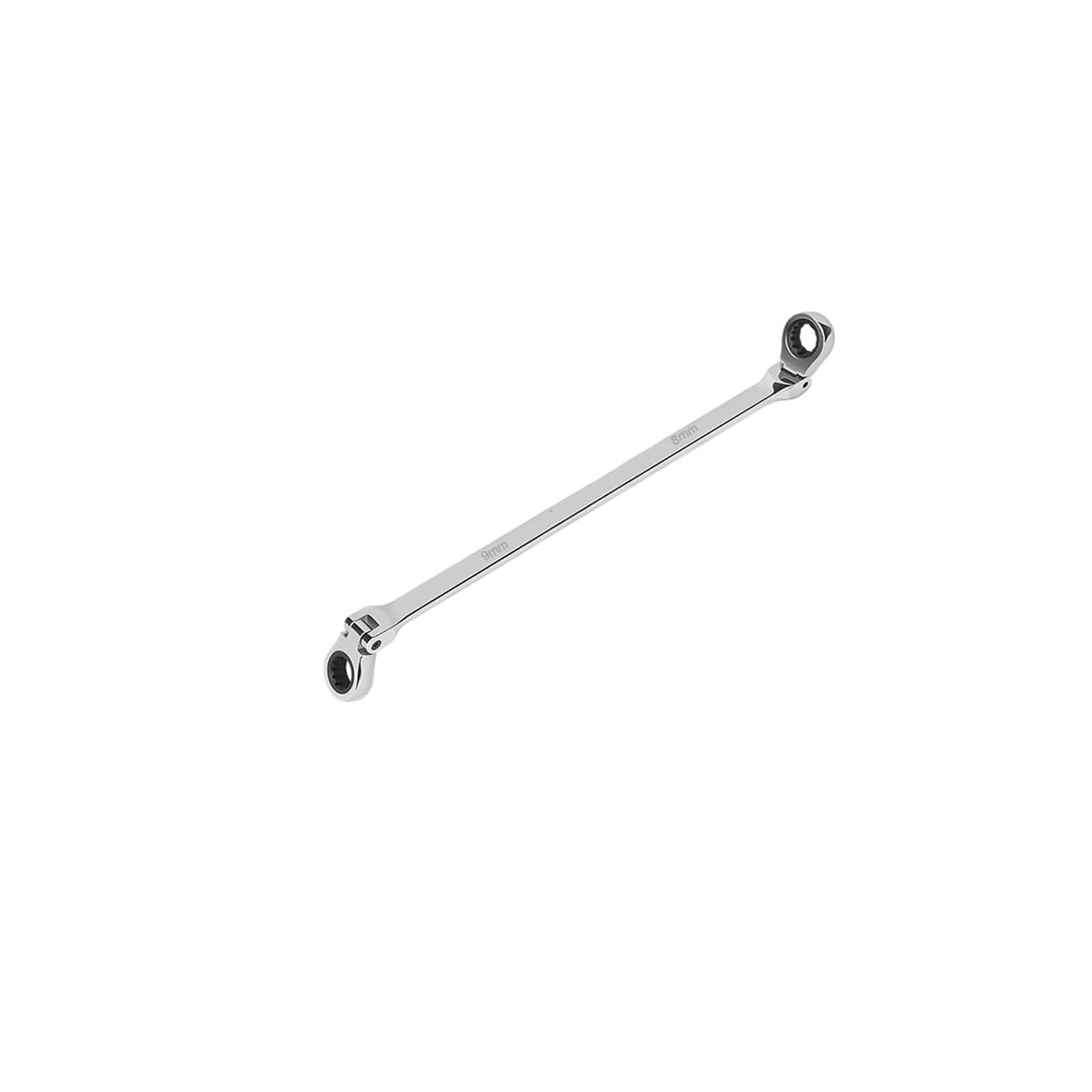 OLAQWENB Torque Wrenches Extra Long Ratcheting Wrenches Double Box End 72-Tooth Wrench Set, Metric 8mm - 19mm Precision Torque Wrench(8mm-9mm)