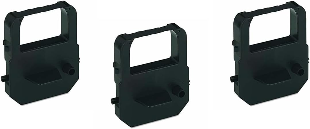 3-Pack Lathem VIS6011 Compatible Time Recorder Ribbon for 100E, 900E, 1000E, 1500E, 1600E, 5000EP, 7000E, 7500E, LT5000 - Black Ink