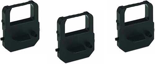 COMPUMATIC Paquete de 3 cartuchos de cinta para Lathem 100E, 700E, 900E, 1000E, 1500E, 1600E, 5000EP, 7000E, 7500E, LT5000, VIS6011 y Acroprint