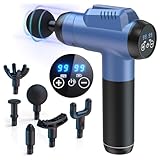 Massage Gun Deep Tissue, 99 Speeds Electric Handheld Muscle Massage Gun for Back Pain Relief, 6 Heads & Type-C Charge Perfect for Home Office Workout Relaxation