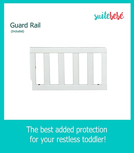 Image of Suite Bebe Palmer Island 3-in-1 Convertible Crib and Toddler Guard Rail Bundle, White