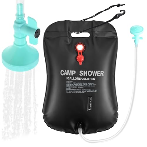 Bolsa de ducha solar portátil para camping de 5 galones miniatura 1