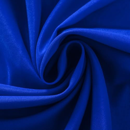 Image of 2-Pack 60x102 inch Royal Blue Table Cloths, Solid Stain and Wrinkle Resistant Oblong Tablecloth, Premium Plain Weave Polyester Fabric Rectangle Table Linen Covers for Hotel, Wedding