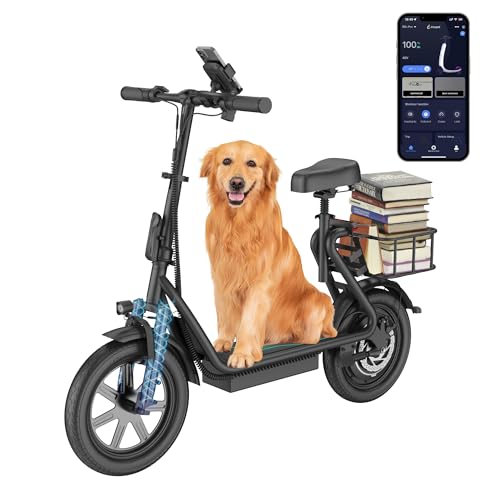 Image of Electric Scooter for Adults, Folding E Scooter with 250W-500W Motor 16-24 Mph Top Speed, Max 15-60Miles Long Range,6.5'' /8.5'' /10'' /14'' Solid Tires Commuting Scooters, Dual Brakes
