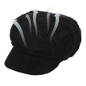 Eayoly Gorra con Visera para Mujer – Gorros Tejidos Suaves y cálidos para niñas,Gorros Newsboy de Punto para Mujer con Visera para Clima frío Invierno otoño