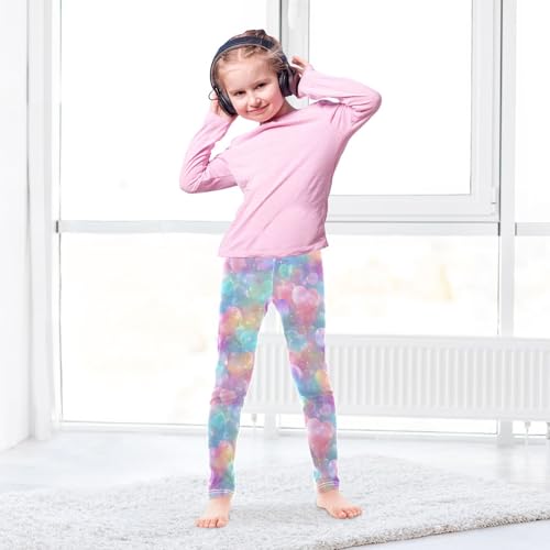 Love Flash Colorful Heart Girls Leggings Soft Stretch Workout Yoga Dance Pants for Kids Casual Tights4