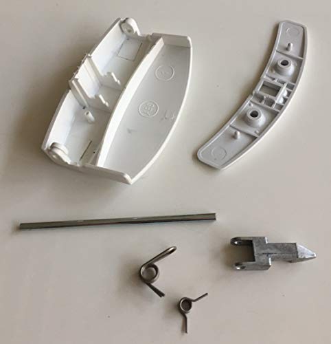 MDS Ersatzteile Türgriff Griff für Waschmaschine, passend für AEG Lavamat, Electrolux, Zanker, Zanussi, 4055087003, Weiß, Kunststoff, 100mm x 60mm x 25mm