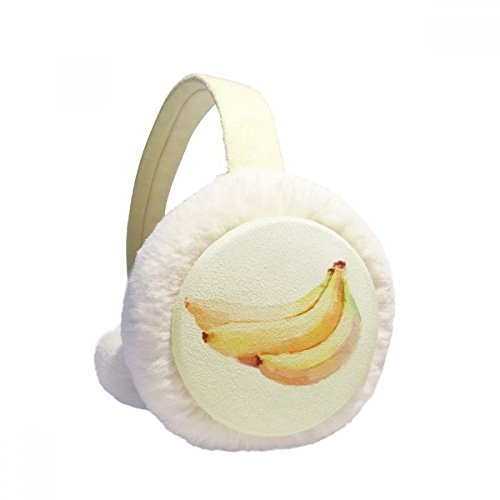 Orejeras de felpa para paseos al aire libre con estampado de plátano