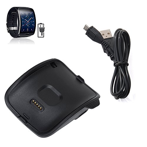 Station de chargement Ifeeker pour Samsung Gear SM-R750 (noir) - Chargeur de remplacement avec câble micro USB