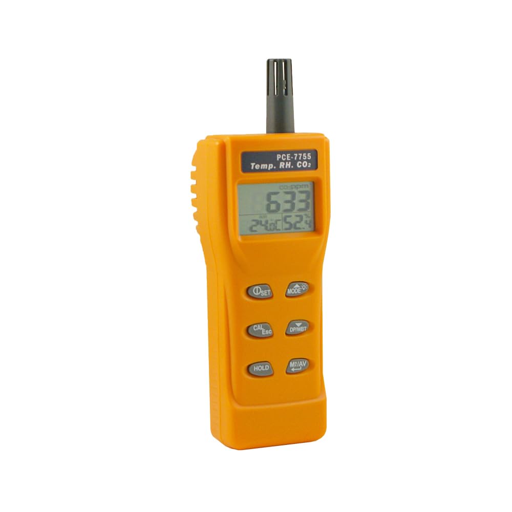 PCE Instruments Medidor de CO2 portátil, medidor Temperatura y Humedad en Interiores PCE-​7755